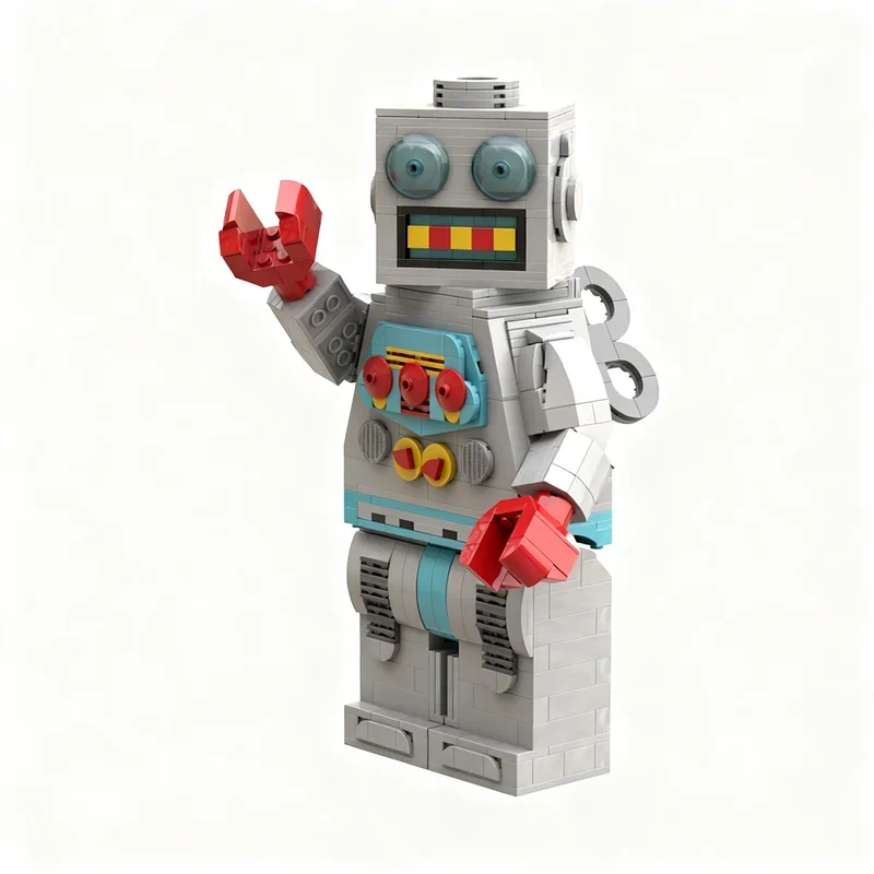 

707PCS MOC Building Blocks Up Scaled Clockwork Robot MOC Model DIY Assembled Aircraft Educational Toys Xmas Gifts
