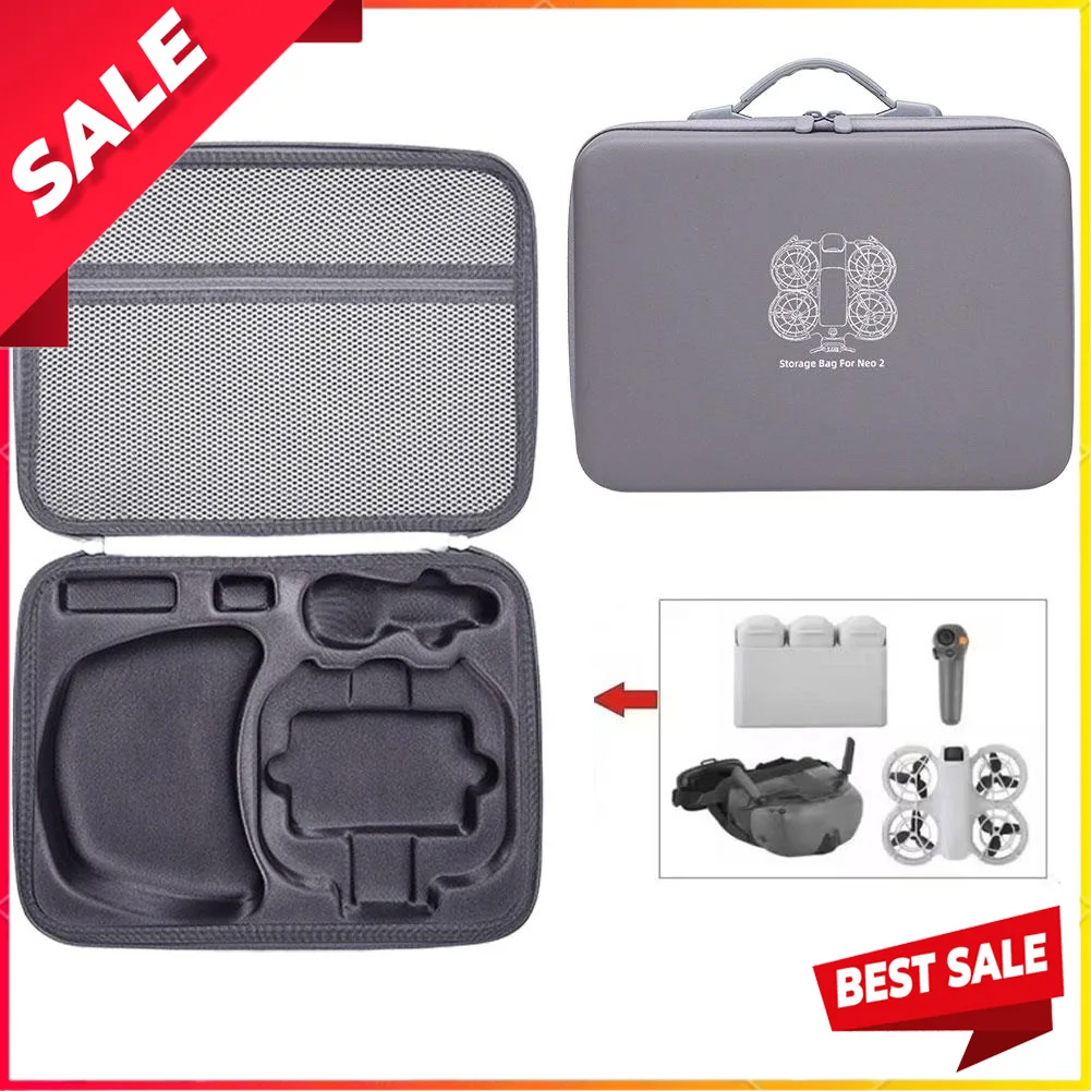 Borsa a tracolla portatile per custodia da trasporto drone DJI Neo2 per kit DJI Neo2 Motion Senso r con batterie e accessori, scatola di immagazzinaggio