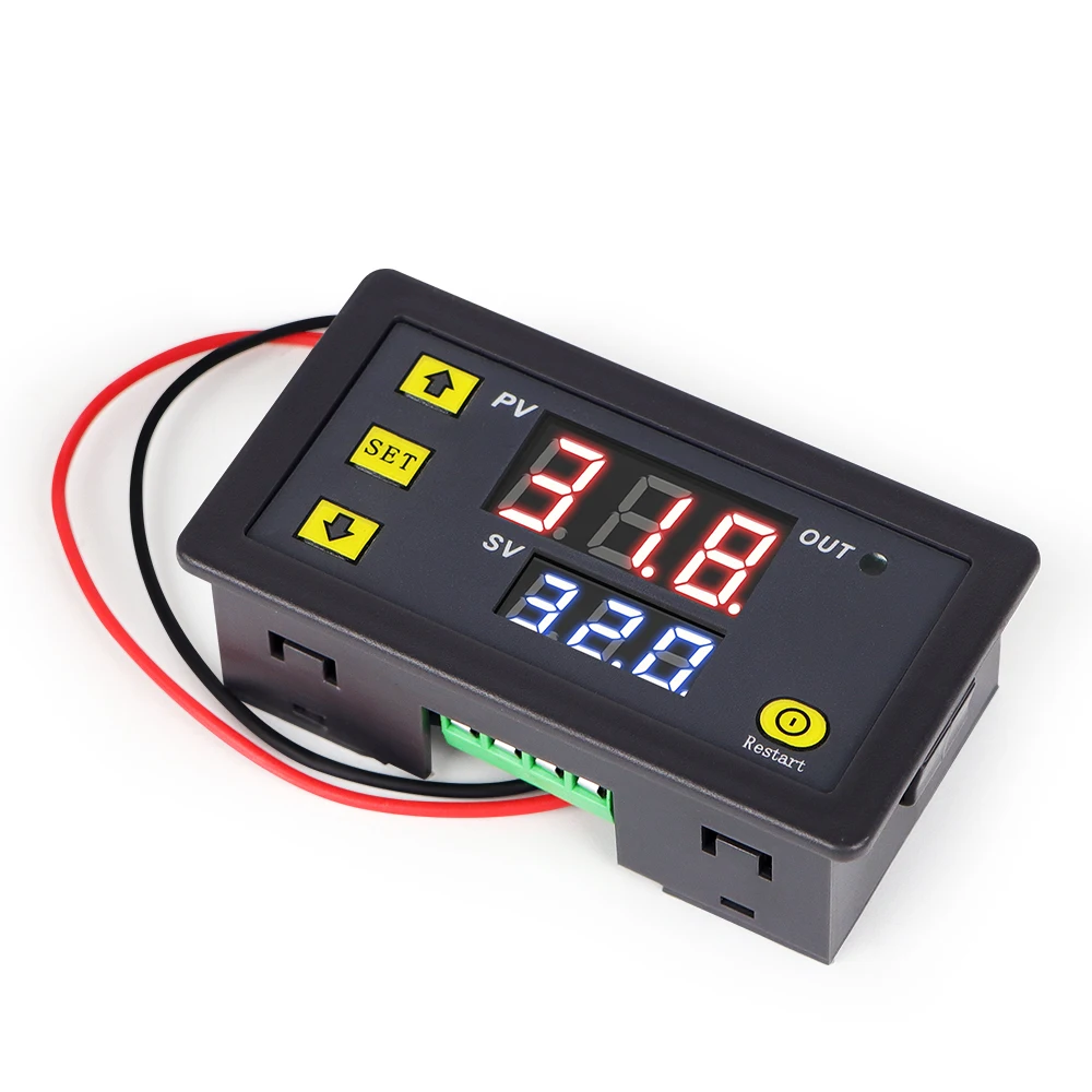 W3230 Thermostat Microcomputer Temperature Controller DC 12V AC 110V 220V 20A With Heating Cooling Control Instrument