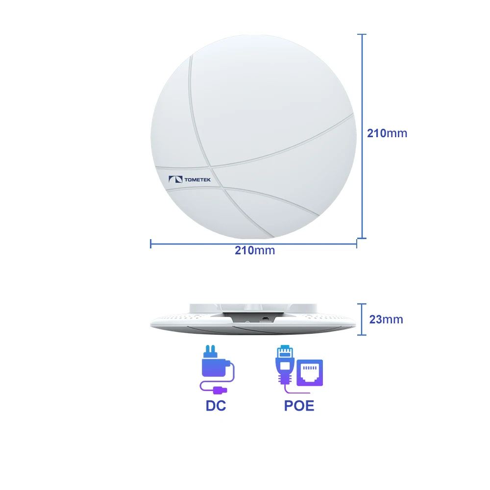 Celing Access Point AX3000 2.4GHz 5.8GHz Dual Band WiFi 6 Ceiling AP PoE router