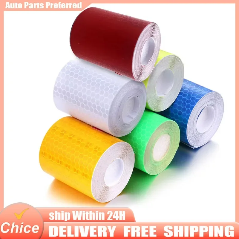 

Car Reflective Strip Tape Film Safety Warning Sticker Strip Auto Body Waterproof Protective Reflective Stickers Decal 5cm*100CM