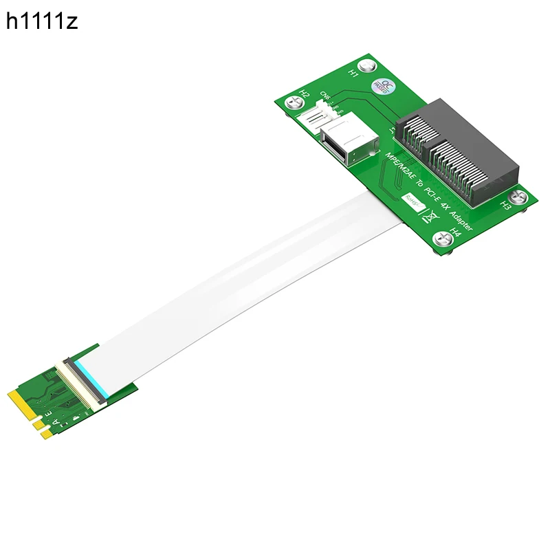 

NEW M.2 Key A+E to PCI Express X4 Riser with FPC Extension Cable USB2.0 Port Small 4Pin Power Supply Magnetic Pad for Desktop PC
