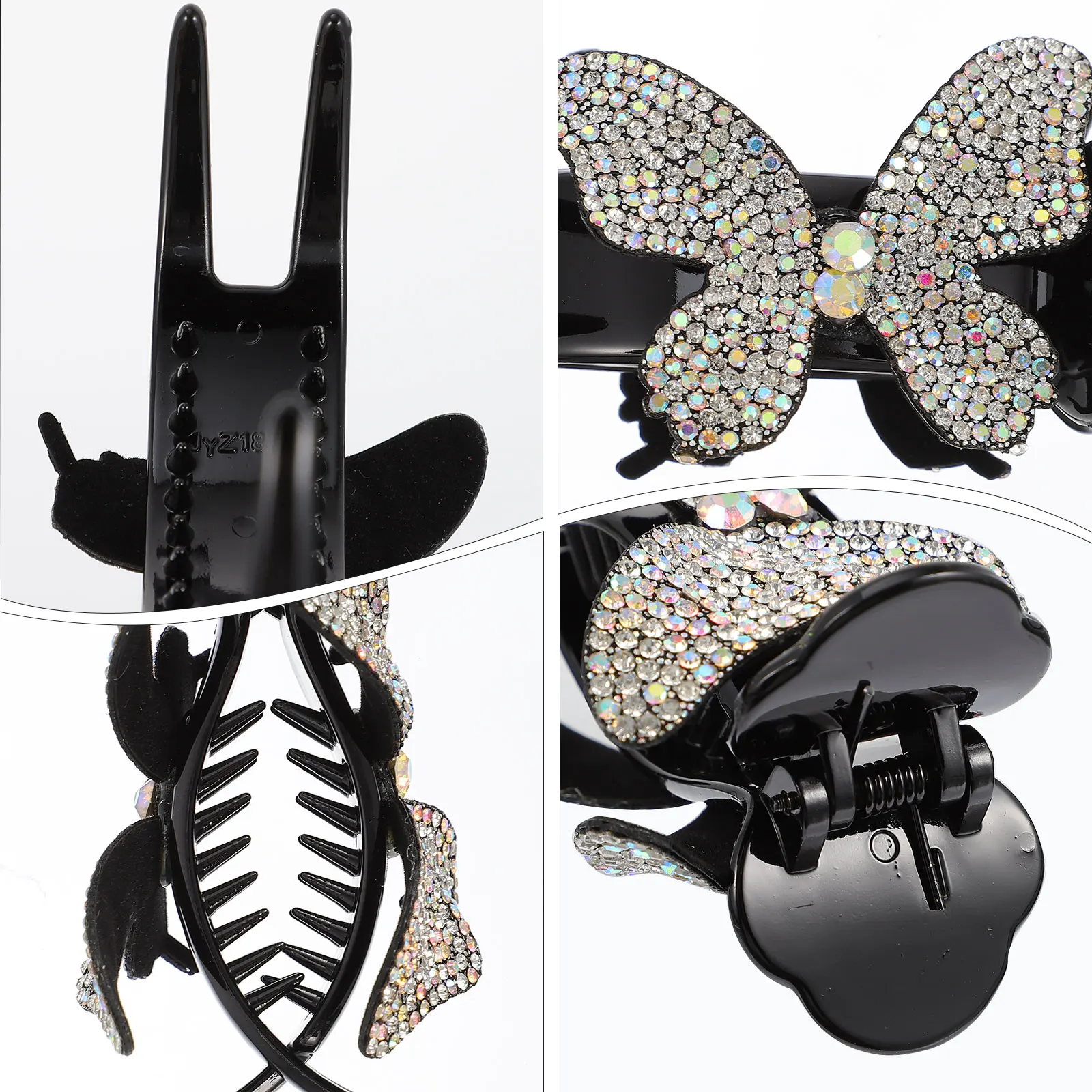 إكسسوارات حجر الراين مشبك كاجوال جميل بمخلب سباركلي لدبابيس كعكة الشعر السميك للفتيات والنساء وحفلات الزفاف للاستخدام اليومي للشعر