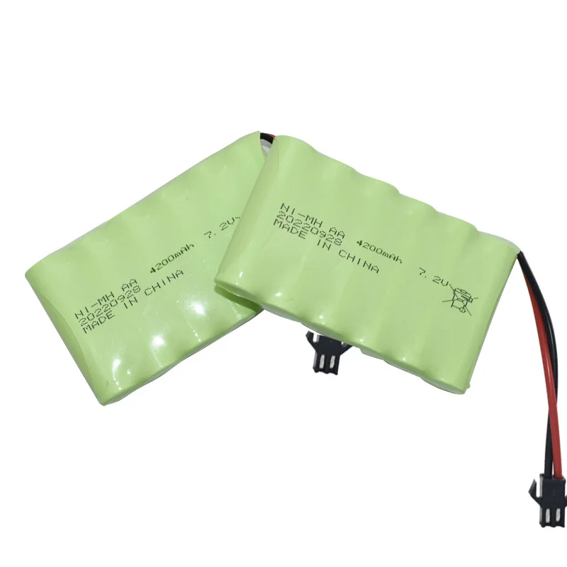 7.2v 4200mah ni-mh aa 7.2v bateria recarregável para rc carro rc caminhão rc barco rc tanques robô arma atualizar 3000 3500mah