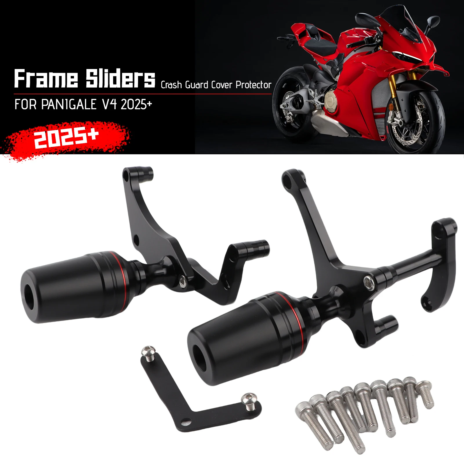 

New 2025 For DUCATI PANIGALE V4 Panigale V4S 2026 Motorcycle Frame Slider Crash Protectors Falling Protection Fairing Guard