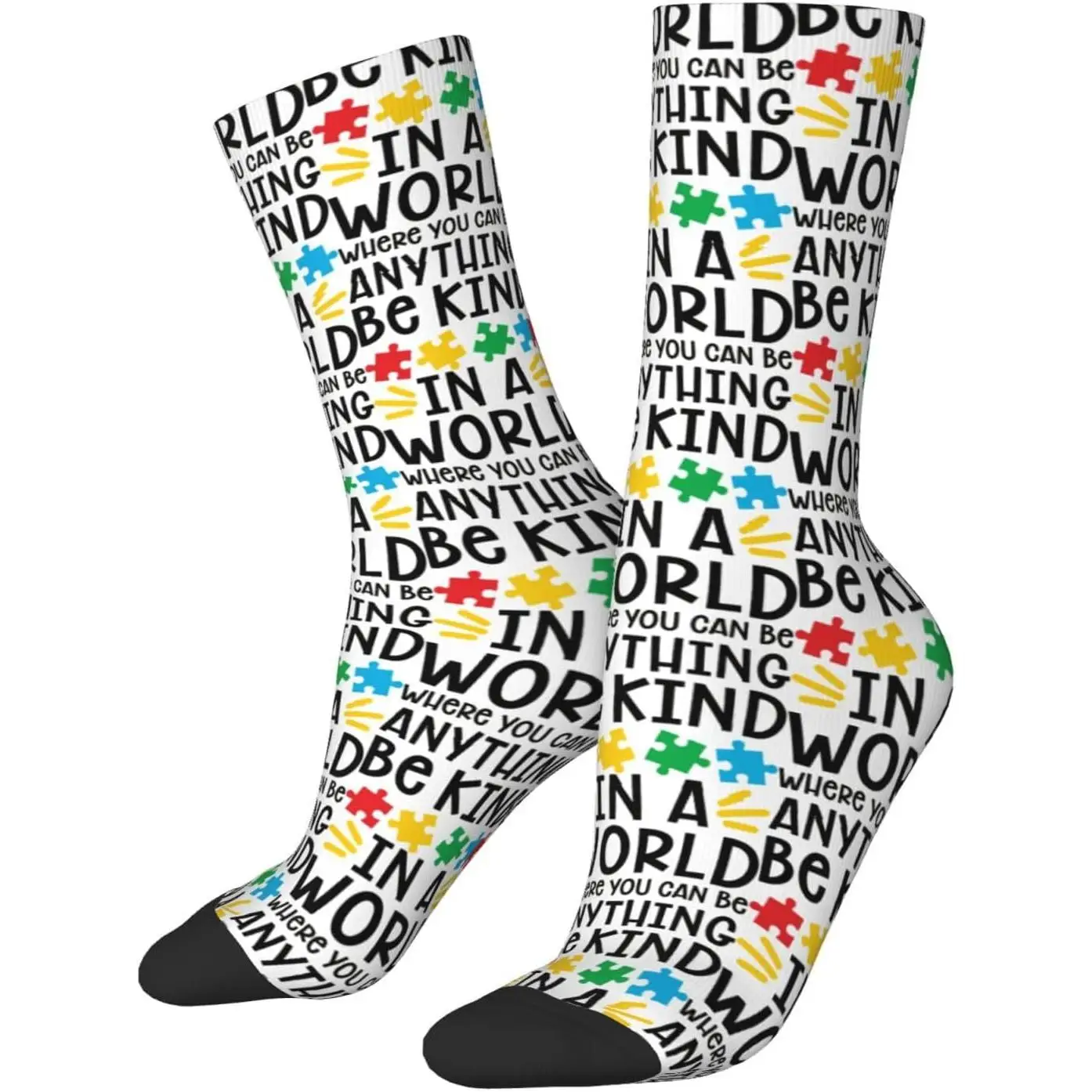 التوحد الجوارب مضحك التوحد الوعي الجوارب تخزين للكبار النساء الرجال المراهقين التوحد الهدايا تنفس عدم الانزلاق الرياضة #1