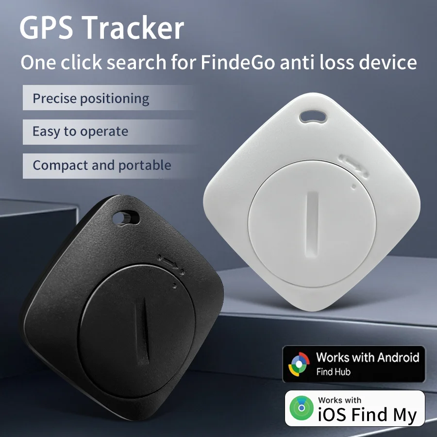 

White/Black Compatible with Apple Google Dual Systems Bluetooth Anti Loss Device with Lanyard Suit for Child Pet Wallet Backpack