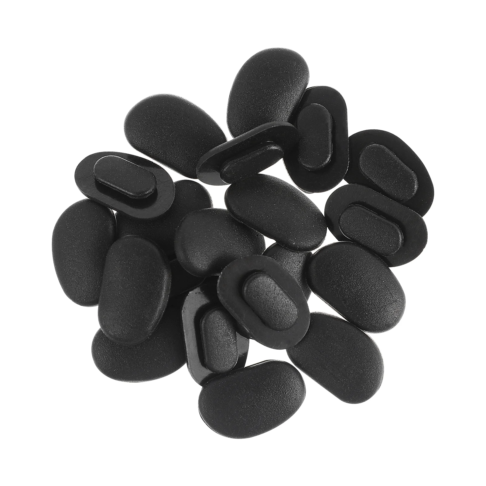 

20pcs Frame Nose Pad Glasses Silicone Nose Pads Non-slip Nosepads for Glasses Eyeglasses Sunglasses (Black)