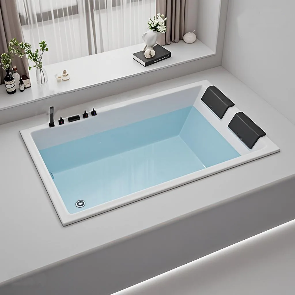 Modern High-end Reinforced Modern Bathtubs Anti-slip Surface Soaking Bath Tub For Residential Building Compact Bathroom