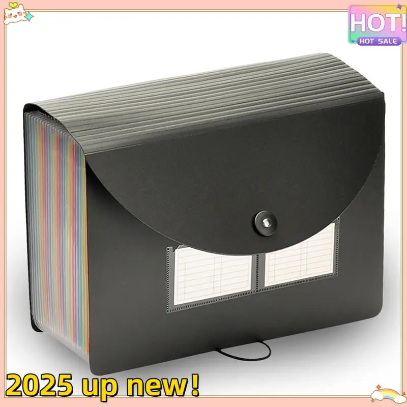 Classy-24 Pockets Expanding File Folder With Blank Labels, File Organizer With Expandable Cover, Accordion File Organizer