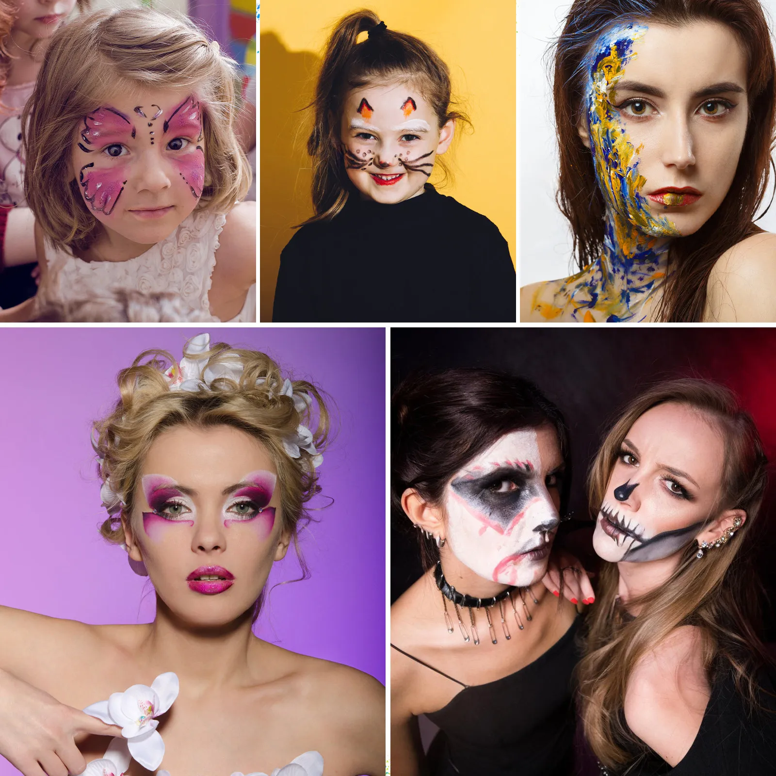 

28Pcs Face Painting Sponges Multipurpose Shaped Sponges Easy Grip for Face Makeup Craft Paint Application Artist Sponge Brushes