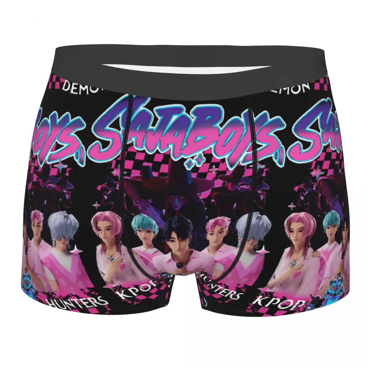 

Saja Boys Kpop Demon Hunters 78564334 Нижнее белье Мужские трусы-боксеры Классический багажник Лидер продаж Трусы с принтом больших размеров