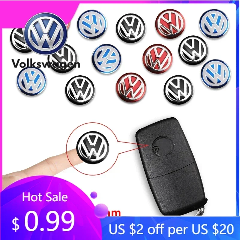 

For VW Volkswagen Jetta MK5 Golf 2/5/10Pcs 14mm Car Emblem Remote Key Stickers Badge For Volkswagen VW Touran Beetle Golf Passat