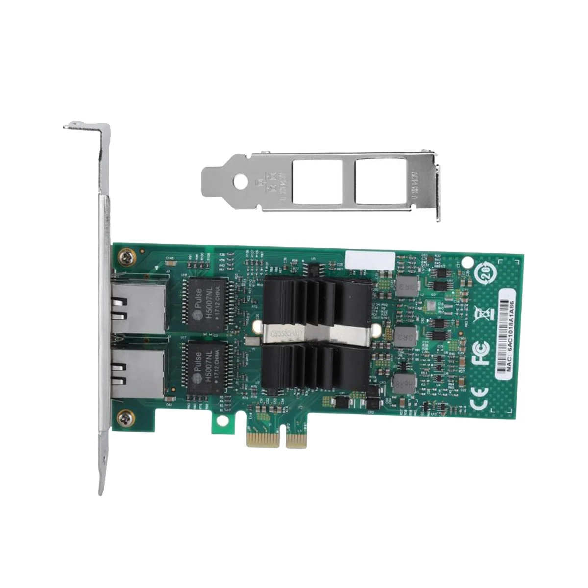 อะแดปเตอร์การ์ดเครือข่าย PCI-E สองพอร์ต82576-T2สำหรับ xp/ WIN7 / WIN8 / WIN10