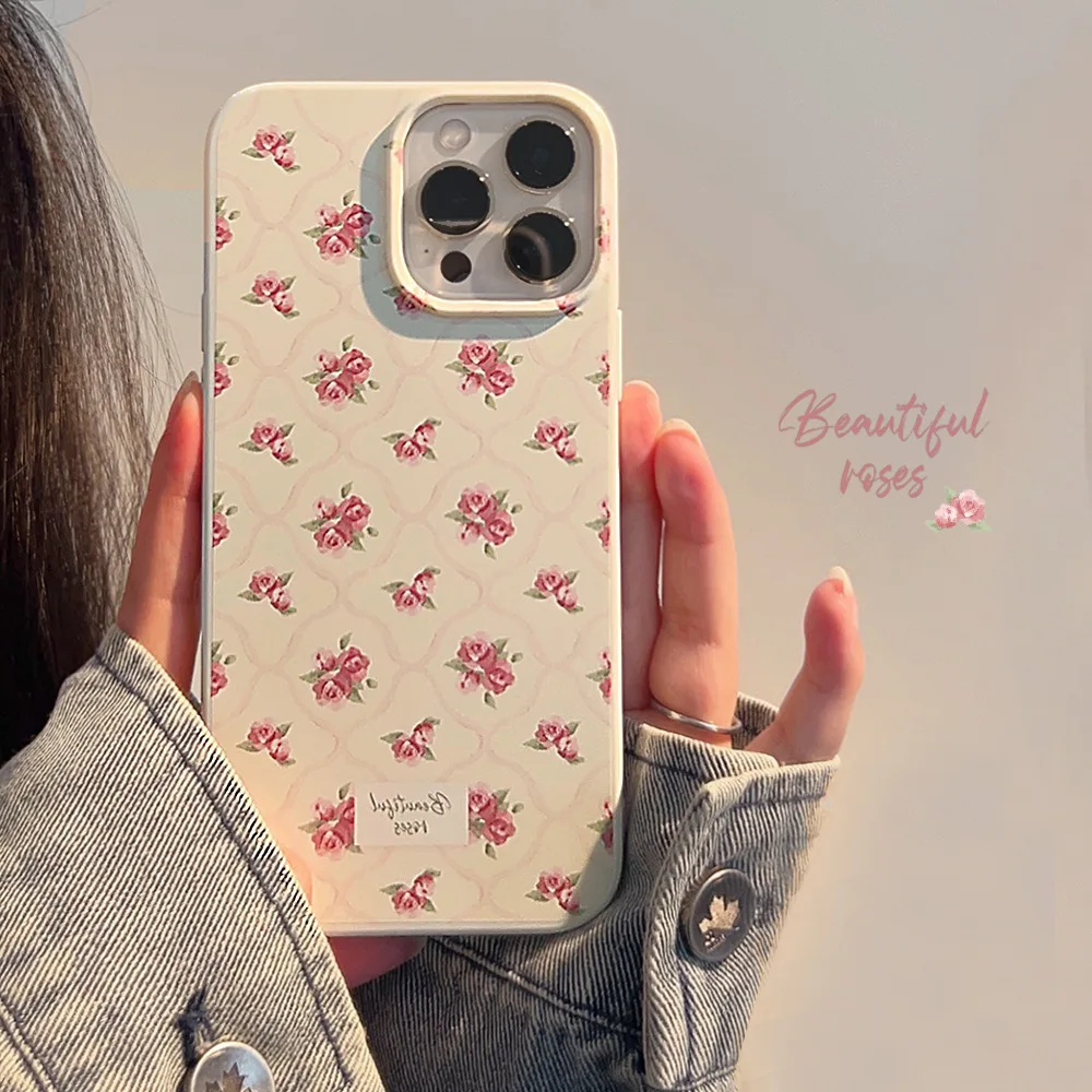 INS Beautiful Flowers Phone Case For iPhone 15 14 13 12 11 Pro Max XS X XR 7 8 Plus SE2022 Soft Silicone Bumper Protective Cover