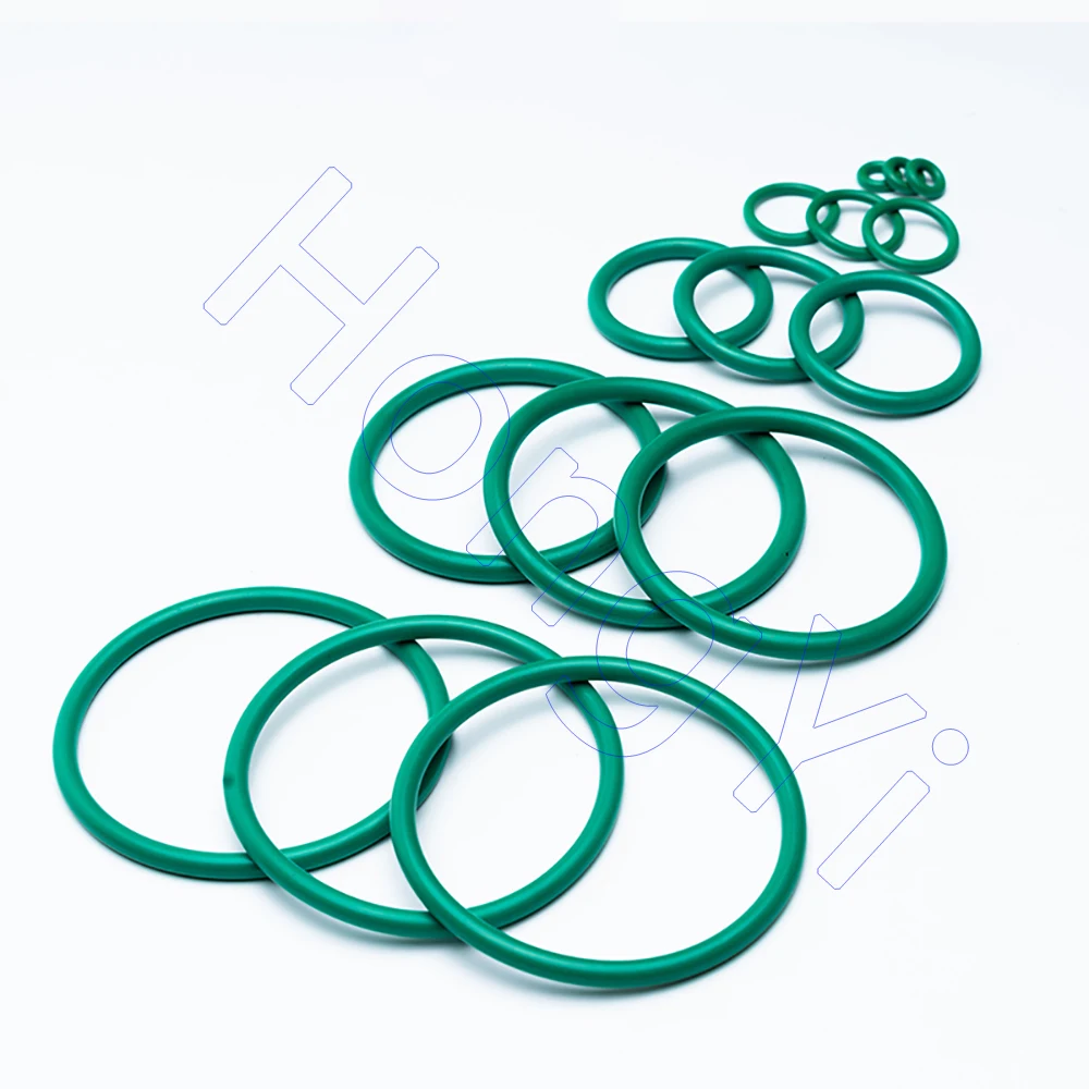 1/2/5szt CS 5mm FKM Uszczelka typu O-ring z gumy fluorowej Zielona podkładka uszczelniająca OD 16mm - 100mm Odporna na olej i korozję