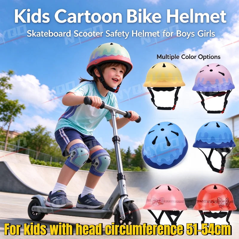 CE CPSC Safety Helmet Children's Balance Bike Motorcycle Scooter Skateboard Roller Skating Helmet Macaron Color Cute Kids Helmet