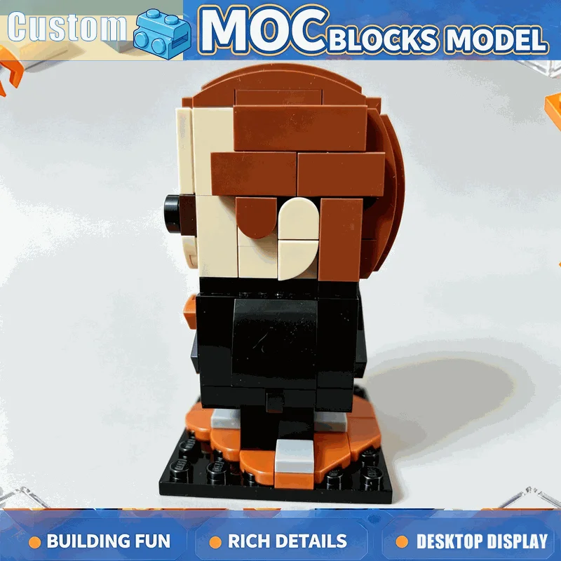 166PCS MOC Sci-Fi Space Telepath Officer Figure Model Custom Building Blocks DIY Assembly Creative Educational Learning Toy Gift