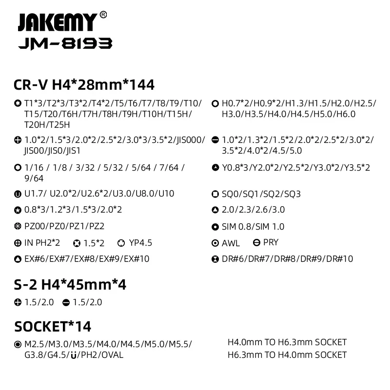 JAKEMY 180-IN-1 精密コードレス電動ドライバーセット 多機能修理用 電話 カメラ ミニ電子機器対応