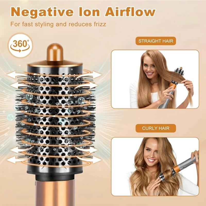 Volumizing Brush Large Round With Adapter Curling Hair Tool Plastic For Dyson Airwrap Hair Dryer