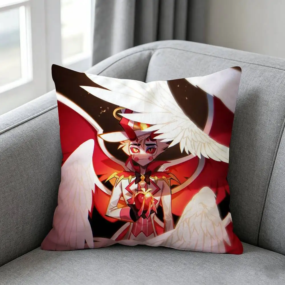 Hazbin Hotel Lucifer-r Pillow cover Simple solid color design Surprise For Multiple Bedroom Styles.