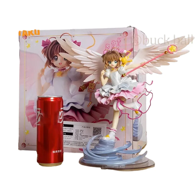 27cm Card Captor Sakura Figure Anime Kinomoto Figure Pvc Action Figurines Lovely Girl Collectible Model Adult Kids Toys Gifts