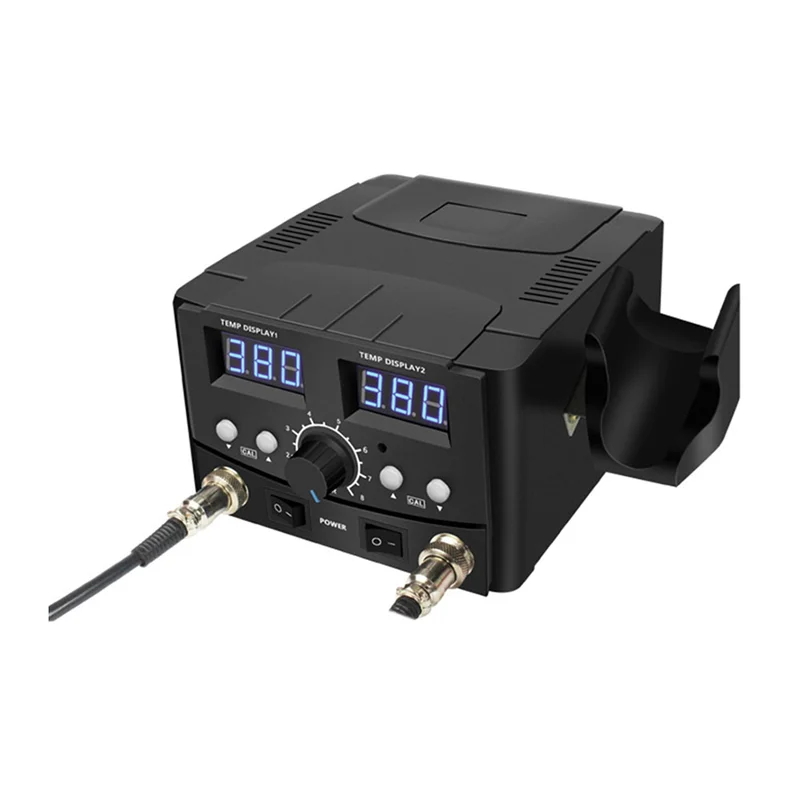

TTKK-750W LED Digital Soldering Station With Hot Air Handle W/Soldering Iron Tip For Phone PCB IC SMD BGA Welding US Plug