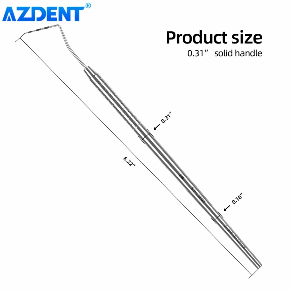 AZDENT Dental Periodontal Probe Scale Probe Stainless Steel Instrument Endodontic Probe 1/2/3/4/5/6/7/8# Disinfection Tools