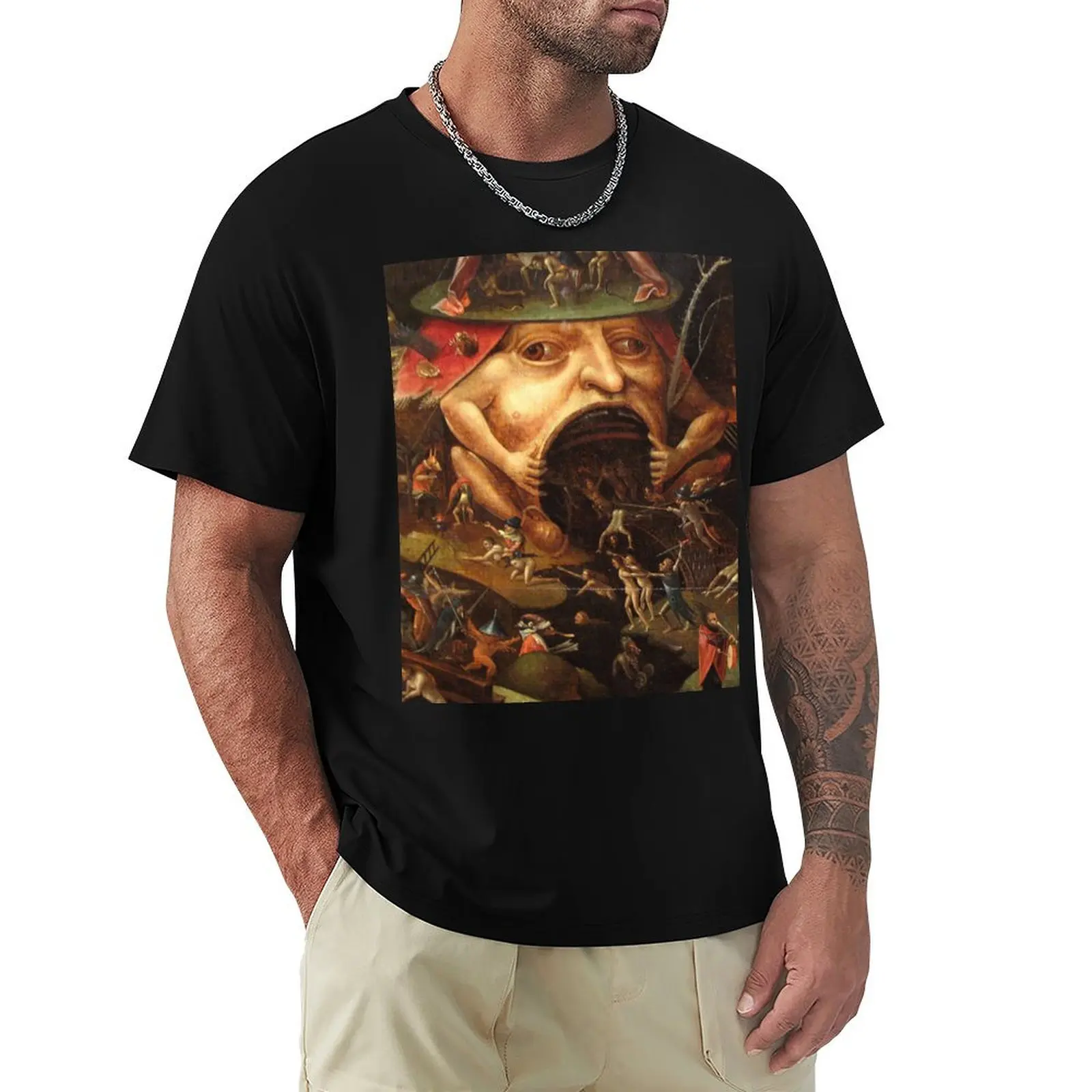 Insight into Hell 3 by Hieronymus Bosch T-Shirt korean fashion graphic t shirts plus size tops plus size men clothing