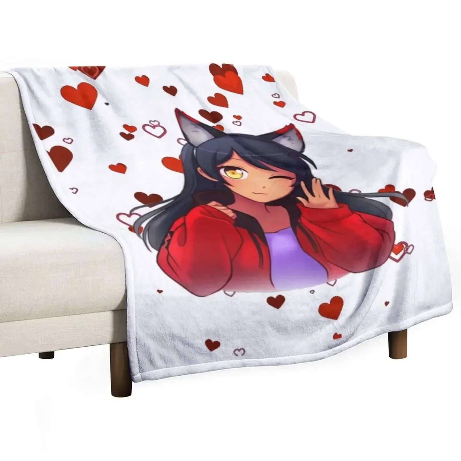 cute aphmau Throw Blanket Camping halloween For Decorative Sofa Picnic Blankets