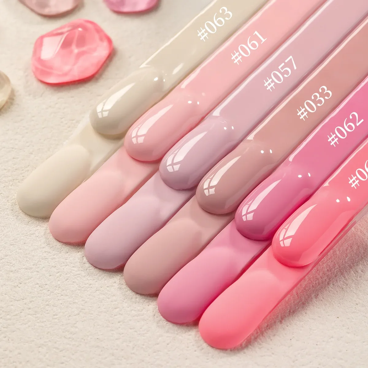 6pcs Nail Gel Polish Set Nude Pink UV/LED Nail Art Vernis Gel for Manicure Design All-Season Semi Permanent Gel varnishes
