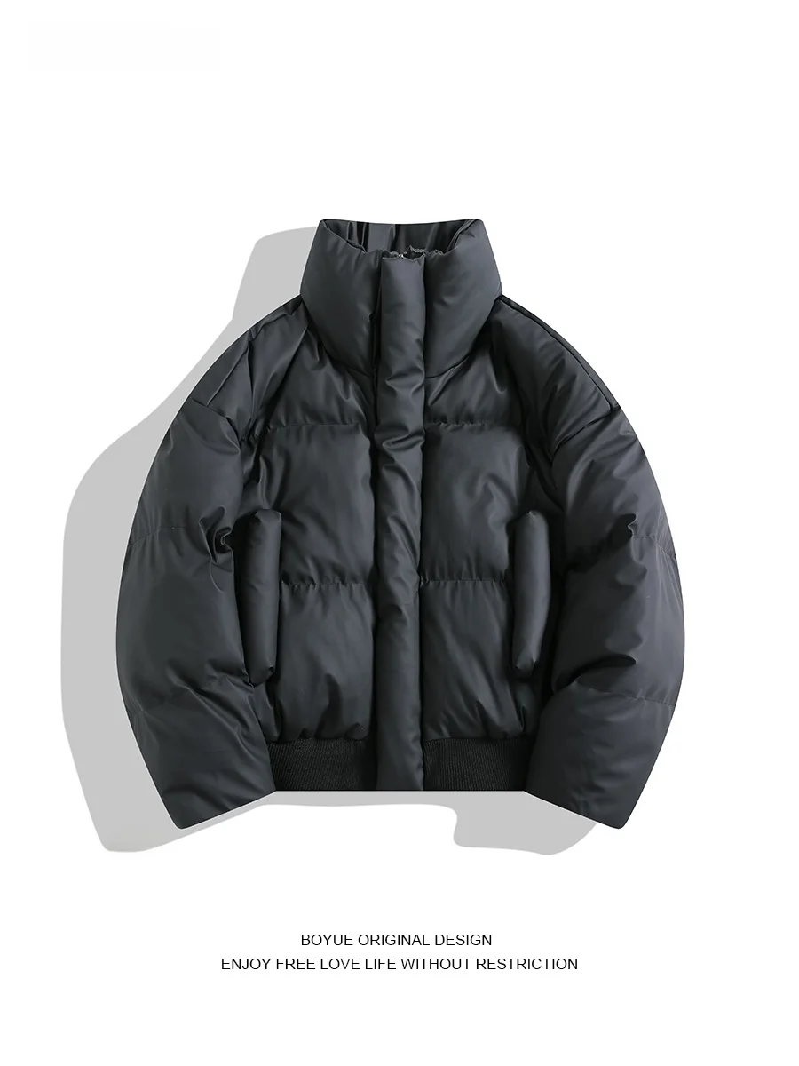 

Boyue American Trendy Brand Workwear Cotton Jacket Stand Collar Casual Unisex Retro Japanese Style Couple's Bread Coat