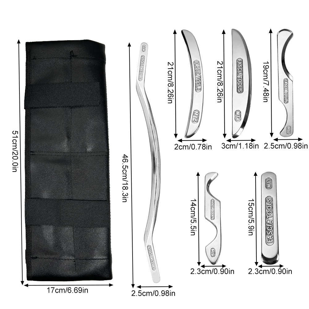 Precision Edge Myofascial Release Scraper, Ergonomic Steel Massage Tool for Neck, Back, Leg Pain & Skin Tightening