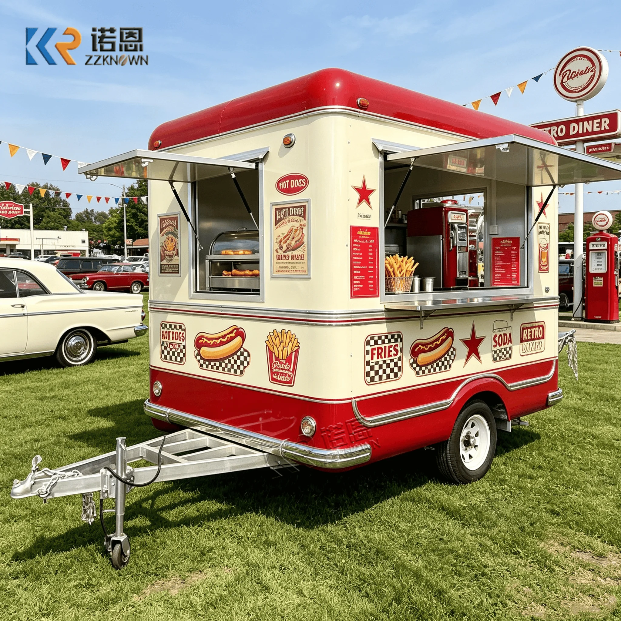 Multi-function Coffee Carts Food Trailer Mobile Food Cart Ice Cream Mini Food Truck Kiosk Boutique Trailer Store