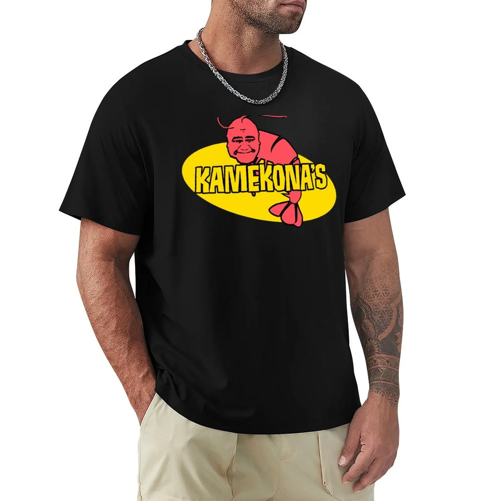 Kamekona's Shrimp T-Shirt quick drying graphic tee shirt luxury clothing labubu mens designer t shirt