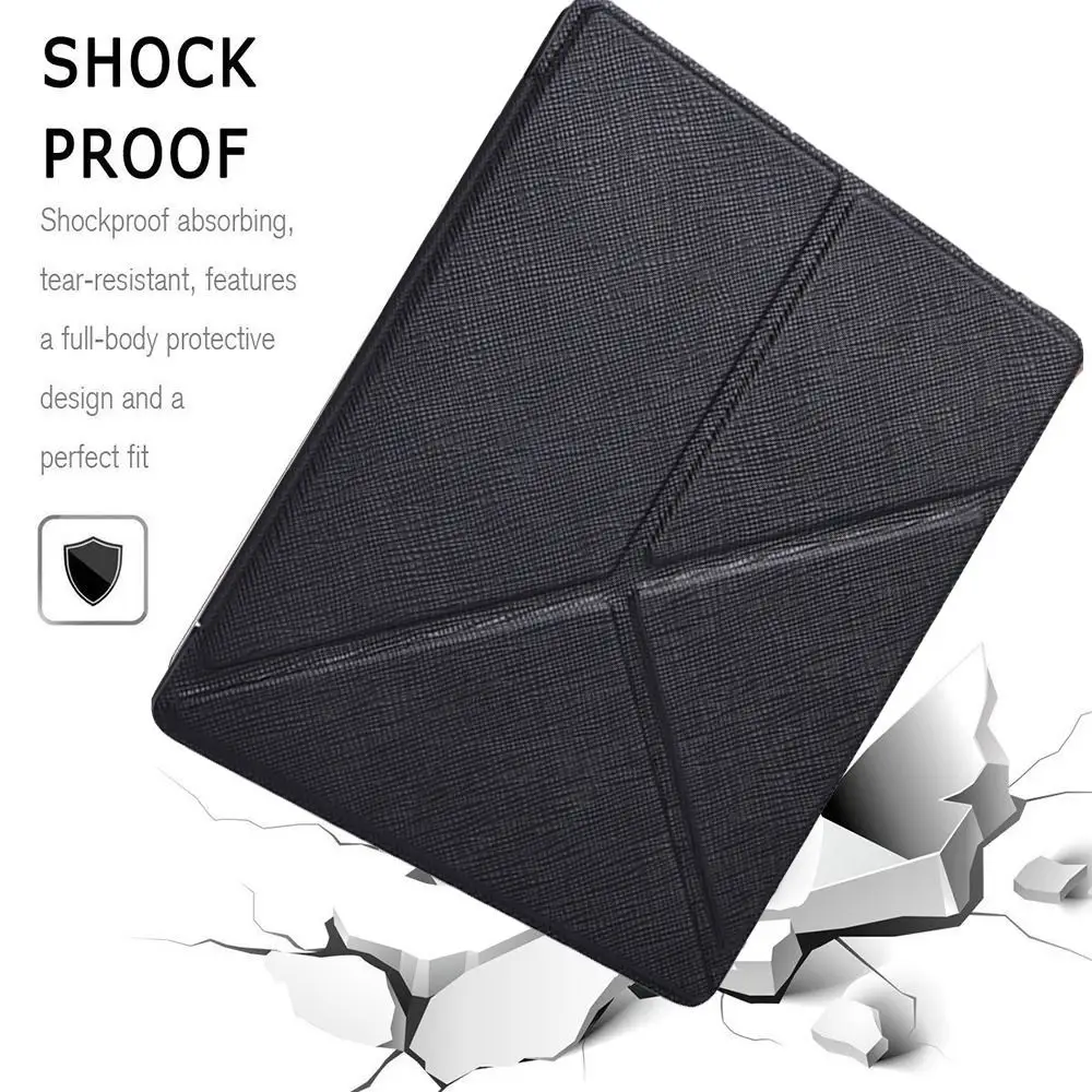 Smart Cover PU Leather Folio Stand Case For Amazon Kindle Oasis 2/3 Folding 7 inch E-book Reader Shell 9/10th Generation Funda