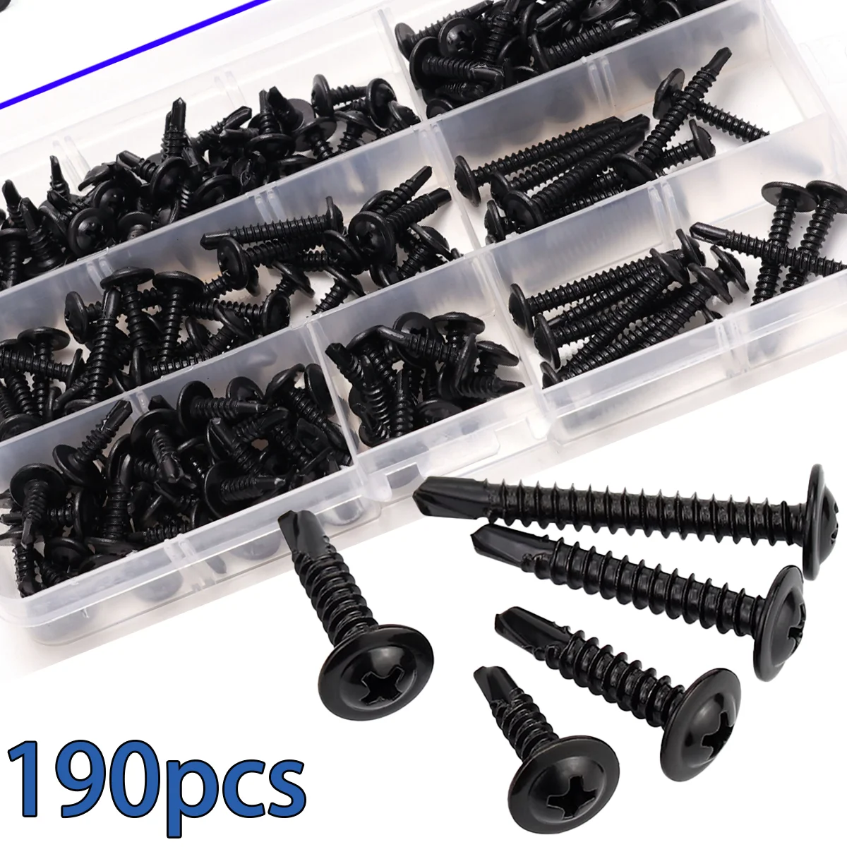 190Pcs Black Philli…