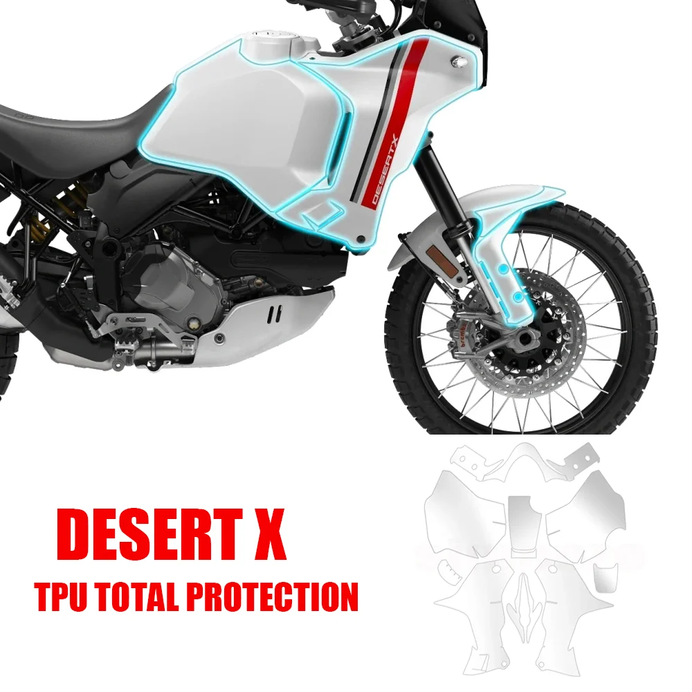 DesertX accessories TPU Total Protection For Ducati Desert X DESERTX 2023 2024 Paint Protection Film Protection Sticker