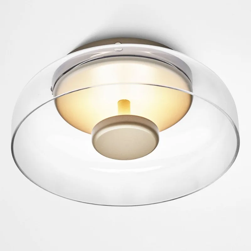 Simple creative living room bedroom bedside lamp corridor aisle sample room LED glass mushroom ceiling lamp