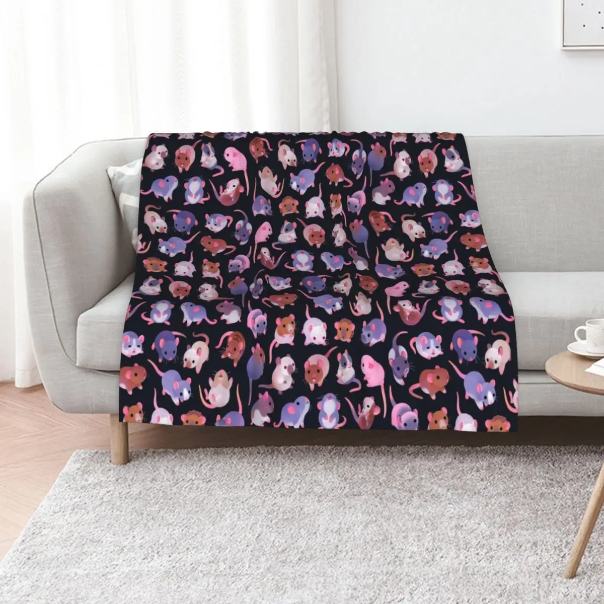 

Fancy rat - dark Throw Blanket Blankets For Bed Decorative Throw Summer Weighted Blankets