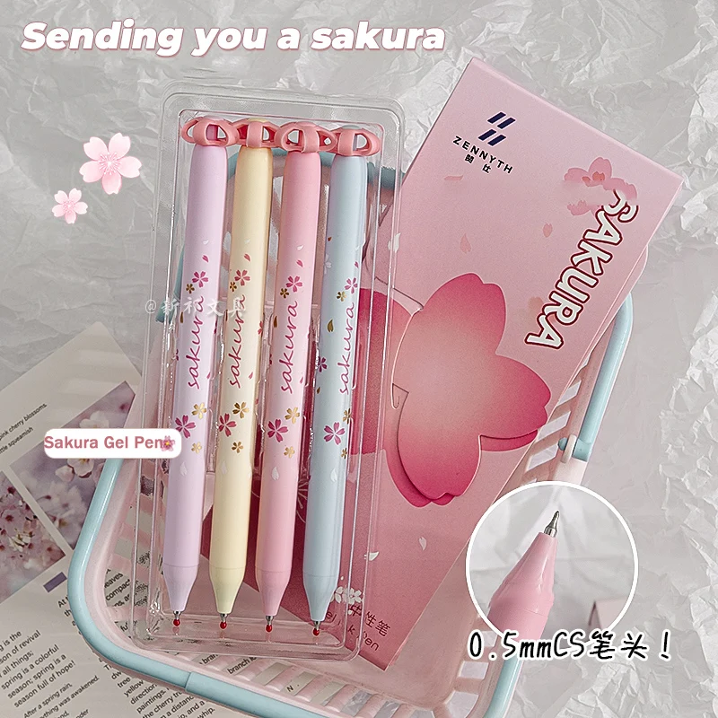

Гелевая ручка Sakura Magic Bloom, уникальный наконечник, раскрывает цветок, который вы писать, быстросохнущая черная ручка Fine Point 0,5 мм, милый канцелярский подарок