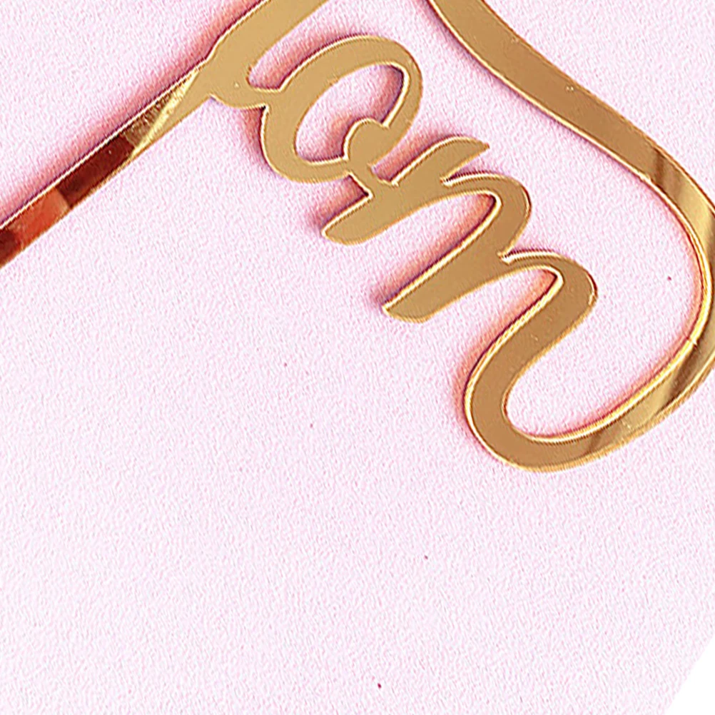 

6PCS Toppers Mother's Day Decoration Acrylic Cake Decor Supplies Food Grade Material Glitter Card Stock Novelty Party Cake