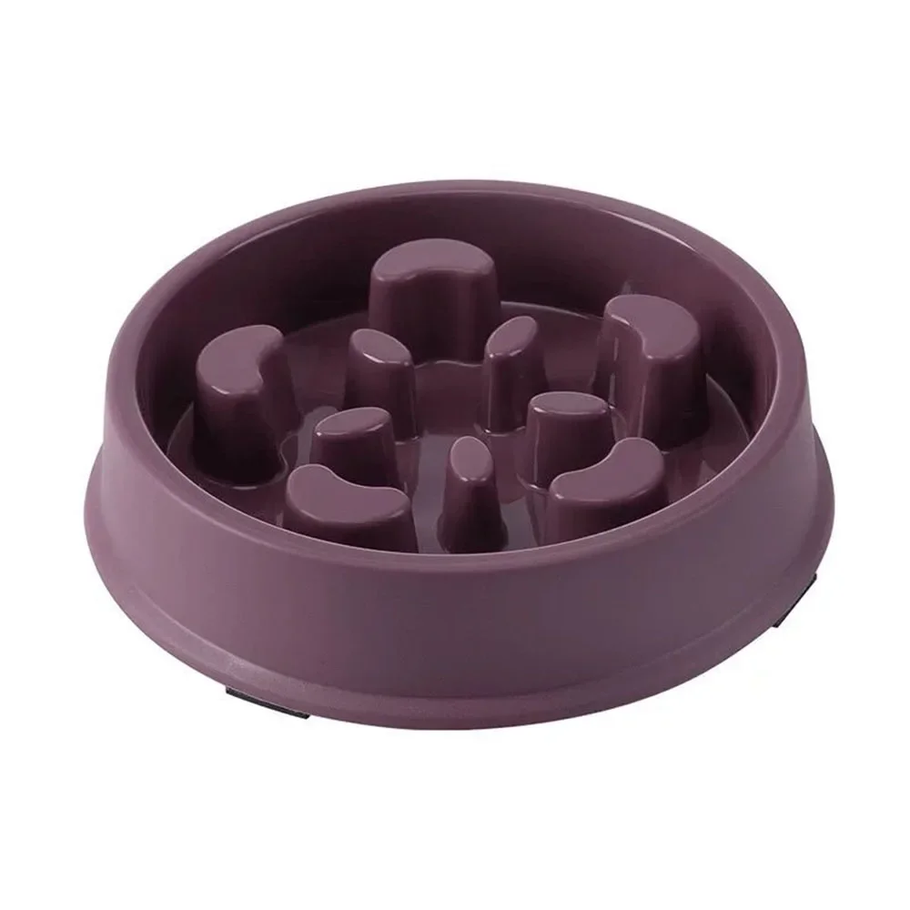 Slow Down Champ slow-feeder puzzle bowl in red