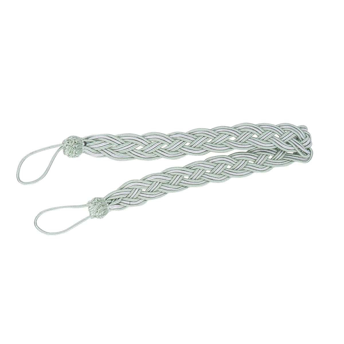 Curtain Holdback Rope Tiebacks Drapery Belt Buckle Braided Strap Green Curtains