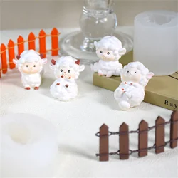 New Three-Dimensional Sheep Plaster Decoration Mold Creative Baking Diy Aromatherapy Candle Cartoon Lamb Silicone Mold