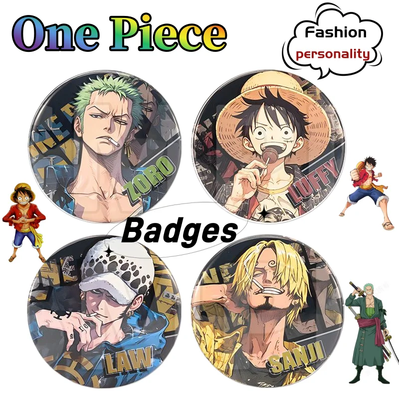 

Значок Луффи из One Piece, милый, модный, в мультяшном стиле, персонализированный, креативный, кавайный значок, подарок на день рождения для друзей.