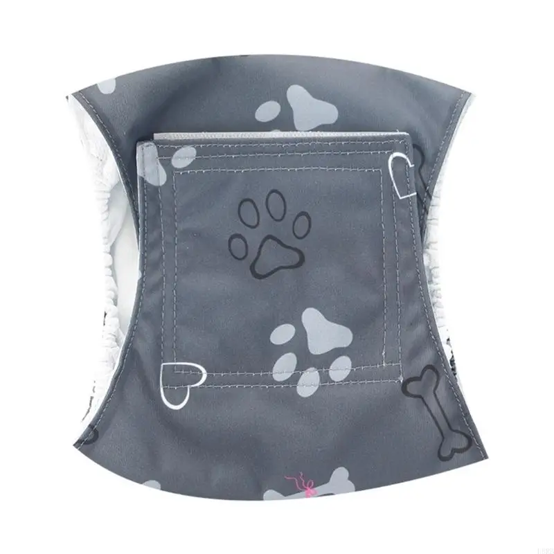 Pantie per pannolini per animali domestici lavabili regolabile per piccoli animali in tessuto in poliestere morbido Design a
