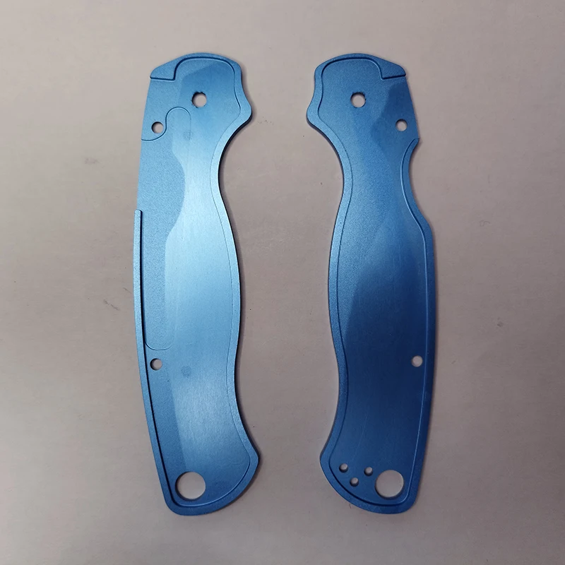 1 Pair Fish Scale Pattern Knife Aluminum Handle Scales For Genuine Spyderco C81 Paramilitary2 Para2 Knives Grip DIY Make Part