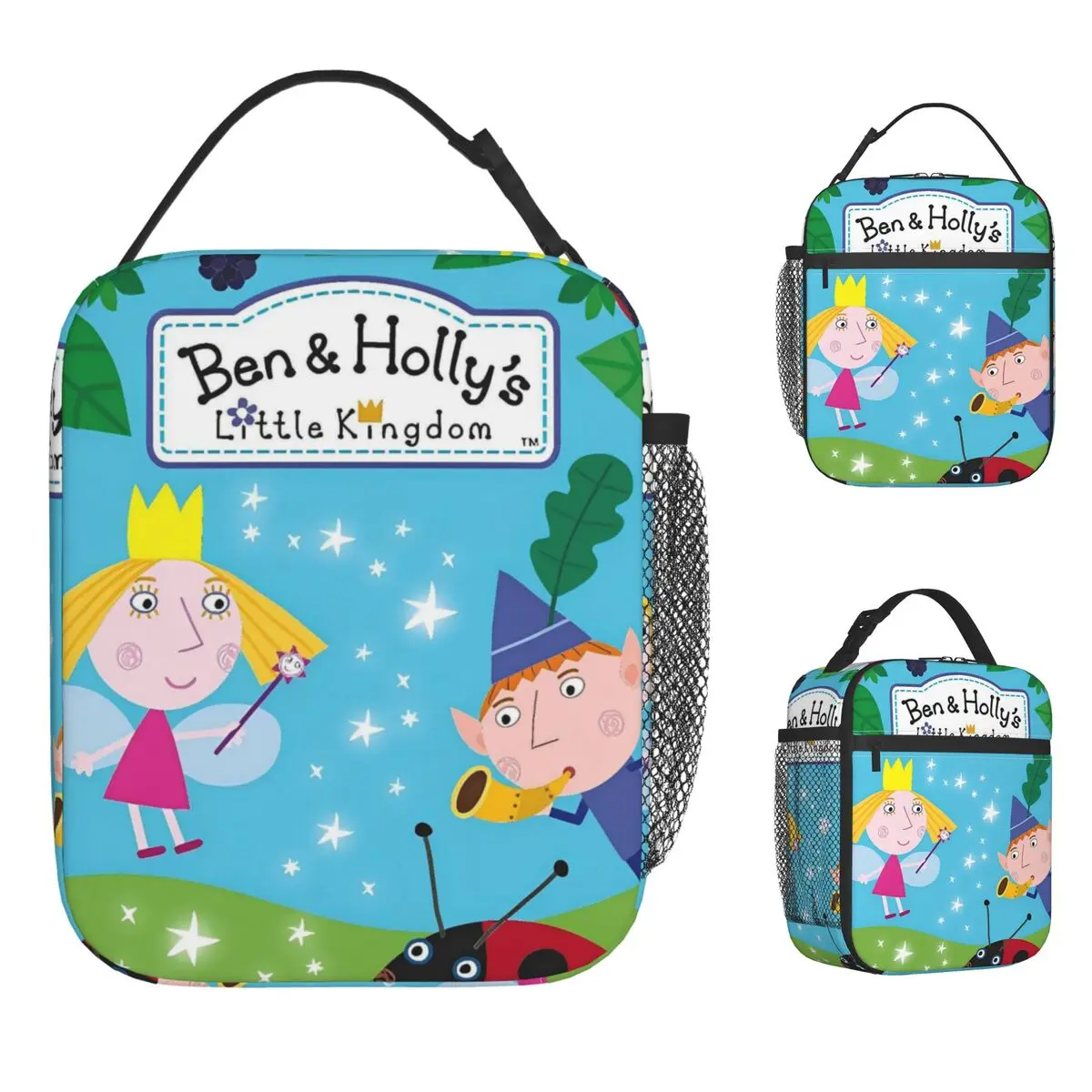 Ben And H-Holly Lunch Bag For Child Print Lunch Box Casual Travel Cooler Bag Portable Waterproof Thermal Lunch Bags