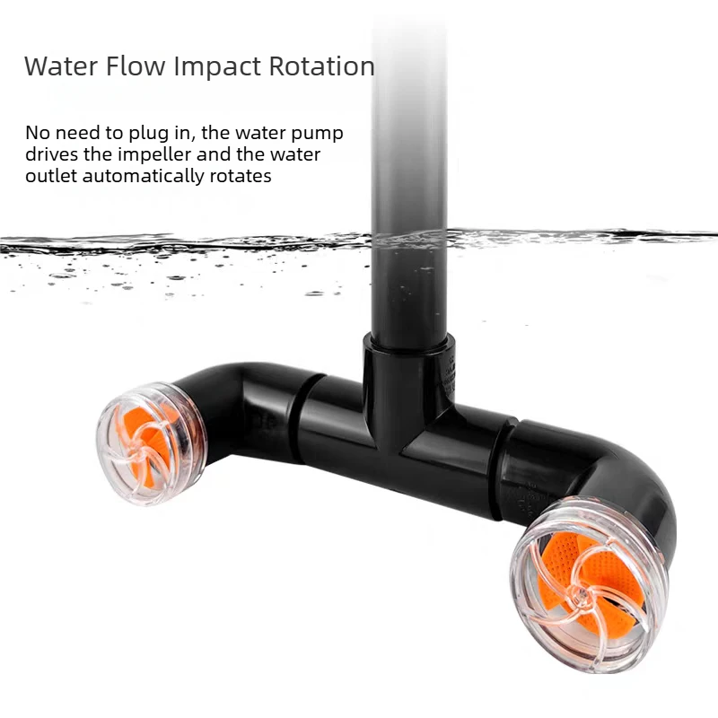 DIY Rotatable Water Outlet Aquarium Wave Maker Flow Water Adjustment Pipe Connector Tube Fittings for Fish Tank Back Side Filter